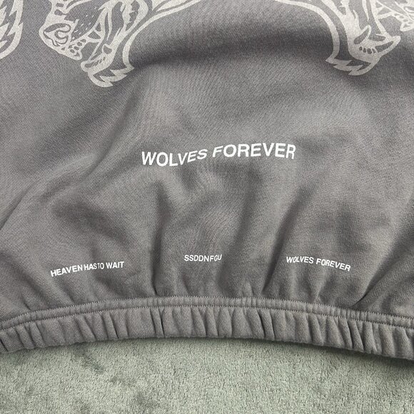 Darc Sport Hoodie Womens Medium Wolves Heaven Has To Wait Cropped 876 Of 1000 - Picture 13 of 13